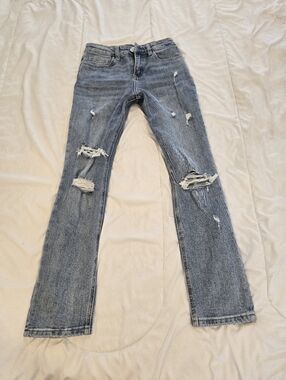 Altar'd State Womens Straight Leg Jeans Distressed Size 25